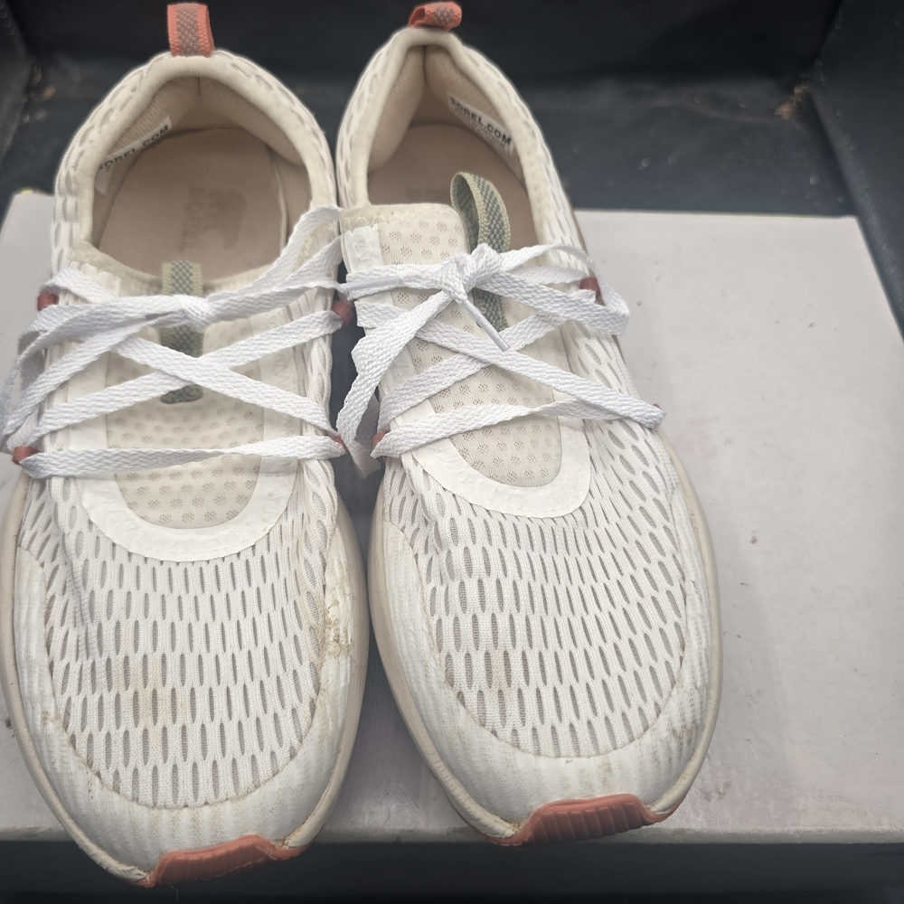 Sorel White and Orange‎ Women's Sneakers
